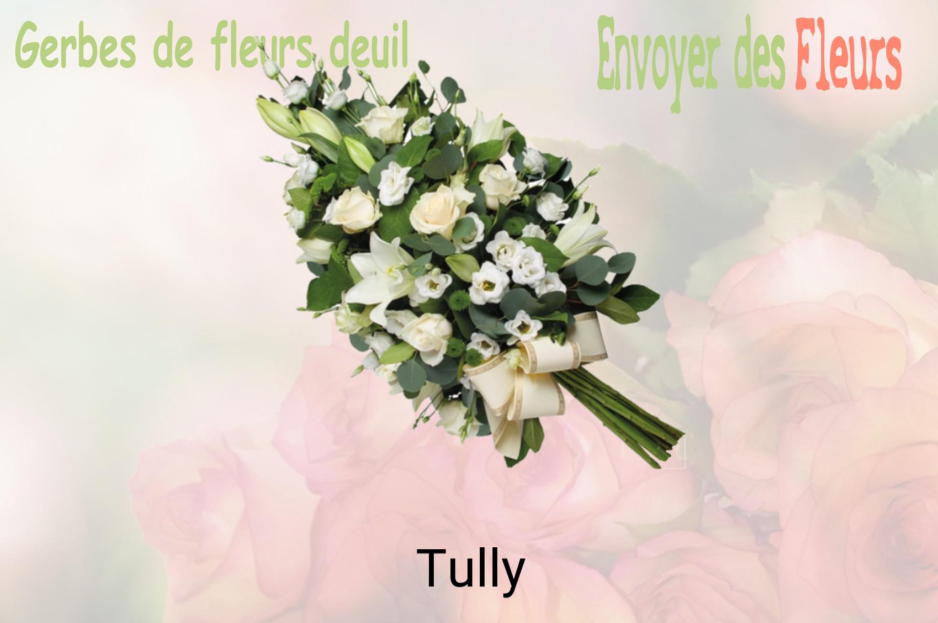 Gerbe de fleurs de deuil livrée à Tully